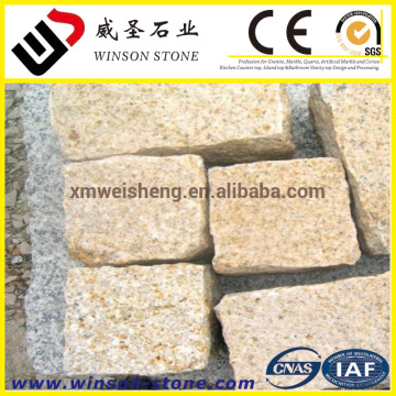 rusty yellow granite flamed granite paving stone
