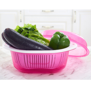 Vegetable Fruit Plastic Washing Basket Draining Strainer Basket