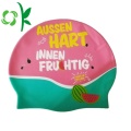 Bonnet de bain en silicone avec logo imprimé, sport nautique