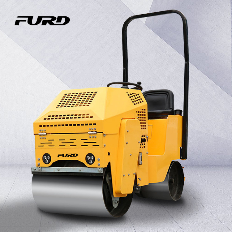 Vibratory road roller concrete double drum engineering construction compactor price