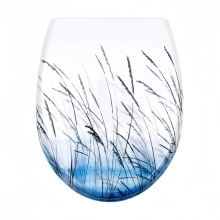 Duroplast Soft Close Toilet Seat in reeds pattern