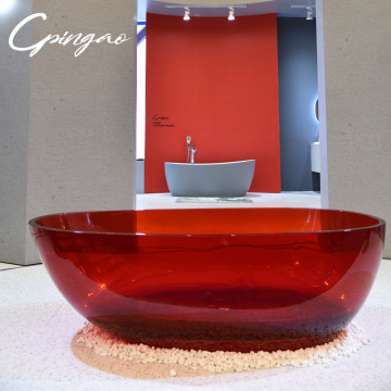 Newest Resin Stone Transparent Clear Bathtub for Bathroom