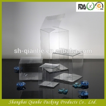 high quality clear rigid plastic square folding pvc box