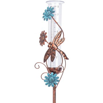 Wireless Decorative Rain Gauge with Metal Stake