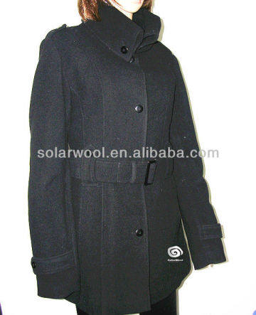 Ladies merino wool winter woolen coat