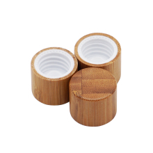 32mm Cylinder Bamboo Cap Cosmetic Plastic Cap
