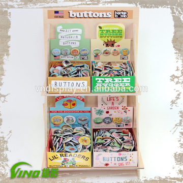 Retail Store Wood Display Shelf , Grocery Store Display Racks , Sales Stand