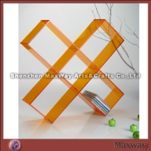 Stacking Yellow Home Decoration Acrylic CD Rack