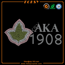 Custom AKA 1908 hotfix rhinestone motif transfers