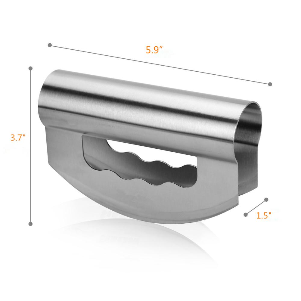 Doppelklinge Edelstahl Herb Cutter Messer Chopper