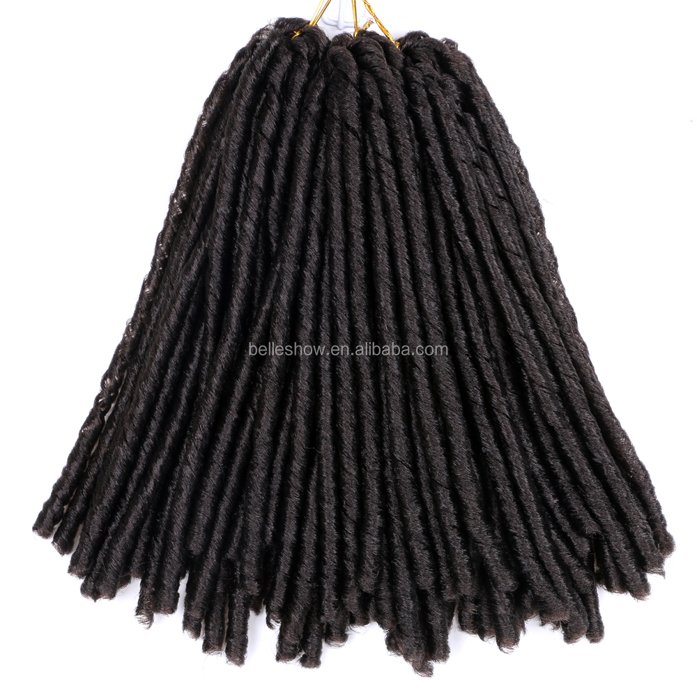 Hot sell freetress soft dread crochet freetress urban soft dread crochet braids how to install soft dreads