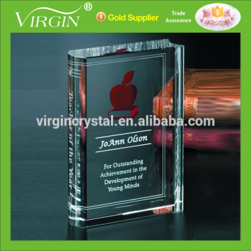 Graduation season Hot sale Meaningful book shape crystal Graduation gift for University Graduates