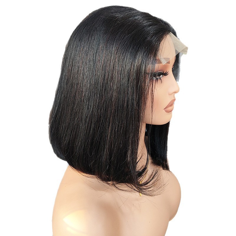 Human Hair Straight Lace Front Wig For Women Daily Wear