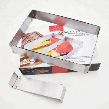 Hot Sale Stainless Steel Cake Mold Ring - Adjustable Cake Frame Mold Square Mousse Ring