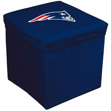 Baseline New England Patriots Logo Storage Cube Ottoman
