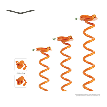 फोल्डिंग रिंग सर्पिल ग्राउंड स्टेक