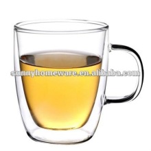 double wall glass thermos mug cup