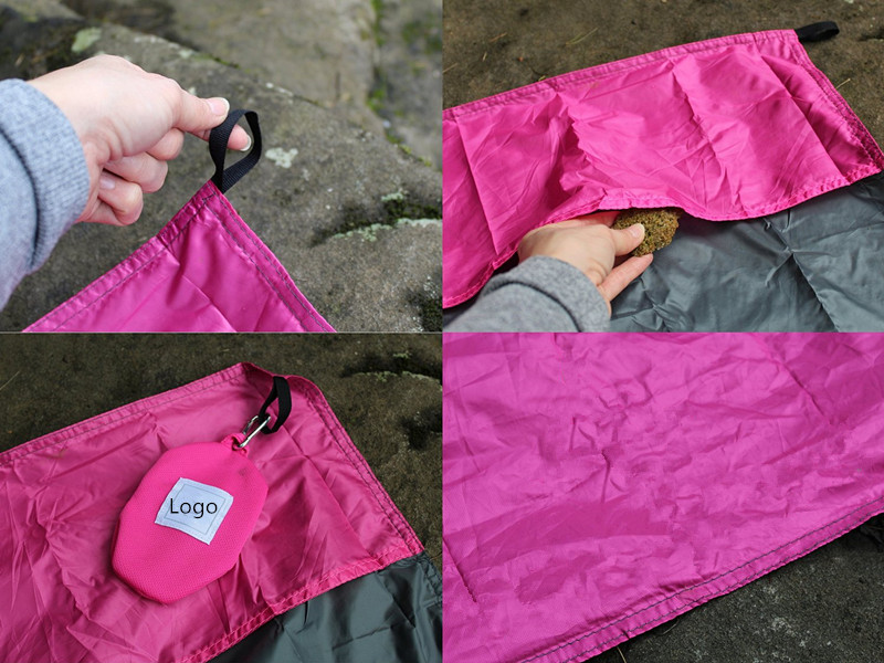Compact outdoor pocket blanket picnic