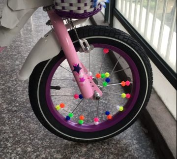 Bicycle Plastic Clip Round Beads Star Wheel Spokes