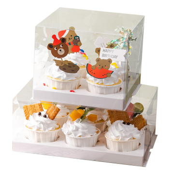 Cupcake Containers: Transparent Cupcake Boxes in Bulk (1/2/4/6/9/12 Holes)