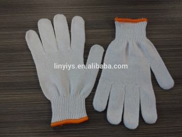 10 gauge 45g bleached white cotton work gloves