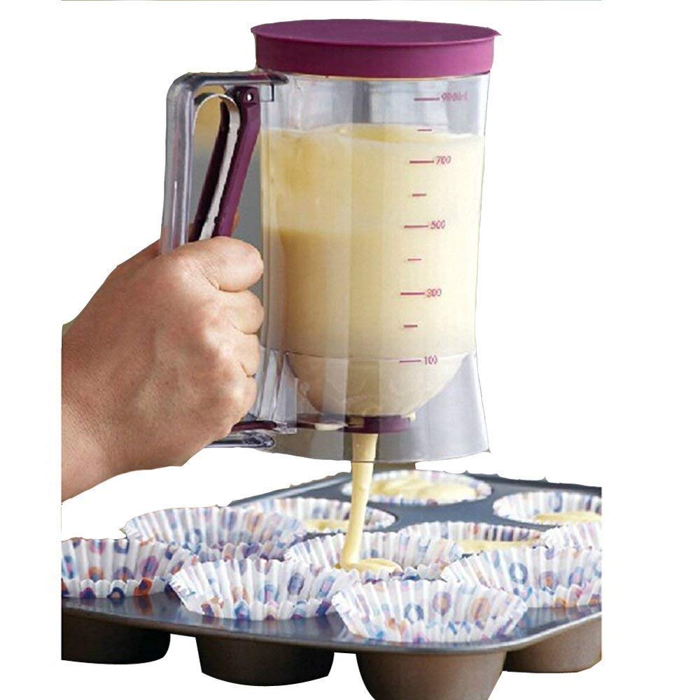 Plast Cupcake Batter Dispenser Med Mätning Etikett