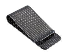 Silver carbon fiber money clips