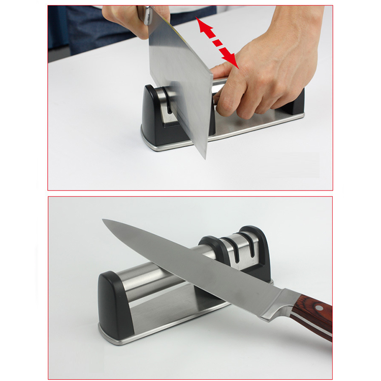 Professional 2-Stage Knife Sharpener Helps Repair, Restore and Polish Blades Kitchen Knife Sharpener