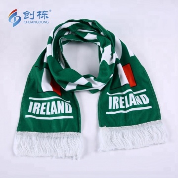 custom design scarves printed football fleece scarf