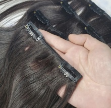 Seamless Remy Clip-in Hair Extensions 100% Human Hair Double Drew for Women