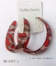 2015 new acrylic hoop earring with large leopard ,resin earring,lucite earring,bakelite earring,plastic earring jewelry