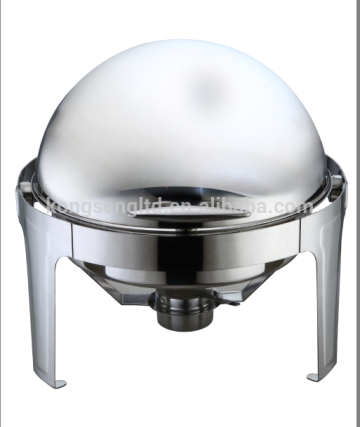 stainless steel buffet soup roll top chafing dish, buffet equipment dish