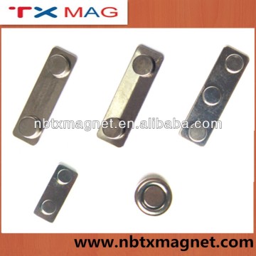 Magnetic name tag of metal badge magnet