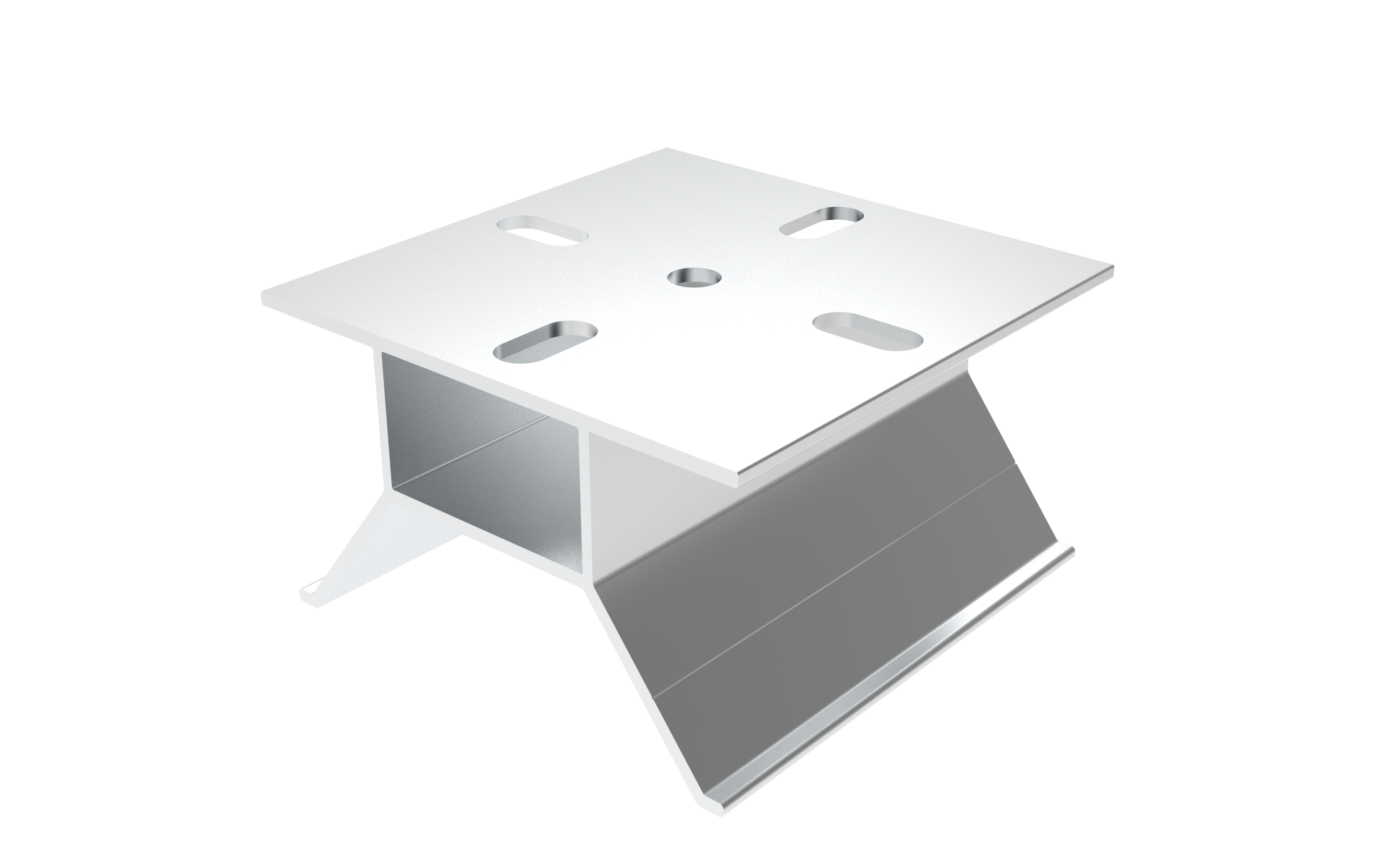 Abrazadera trapezoidal para costura alzada Trapezoidal Clamp for Standing Seam