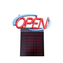 Easy Use Fashion LED Neon Open Sign 54x52cm with Hour Counter