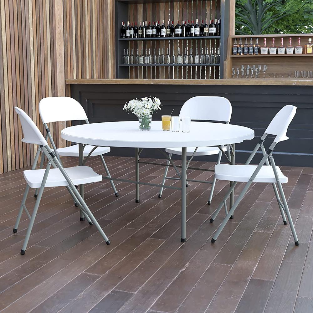 outdoor interiors round folding table