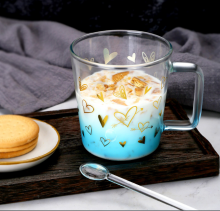 Gradient Color Glass Tea Cups