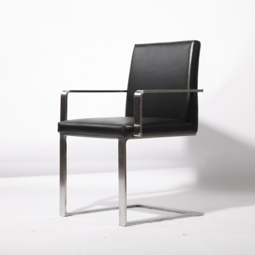 Moderne Nico Flat Leather Dining Chair