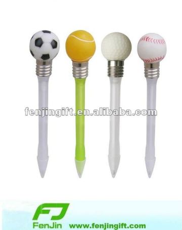 Light ball pen with football golf ball