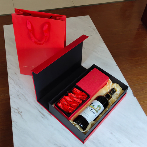 Coffret cadeau emballage de thé à vin de couvercle magnétique