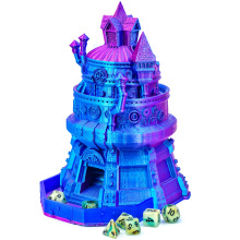 3D Printed Dice Spiral Staircase Castle Dice Tower for Miniature Wargaming, Dice Tower for Dungeons and Dragons Games