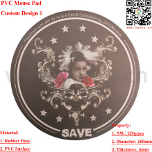 Rubber Base PVC Round Gaming Mouse Pad Officing Mouse Pad Promotional Advertising Mouse Mat