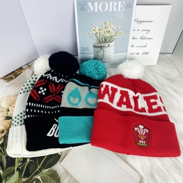 Custom Logo Elastic Wool Knitted Head Cold Cap