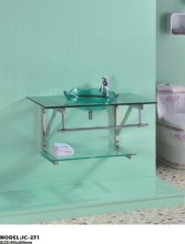 Modern Tempered Glass Basin Bathroom Vanity