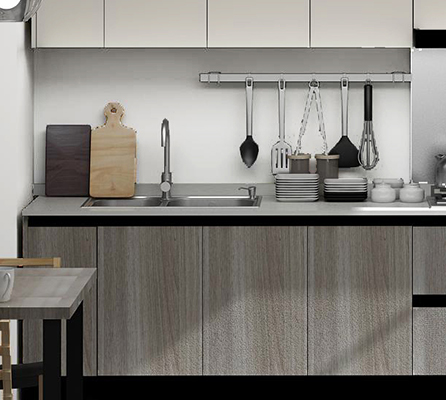 Wooden household Simple kitchen cabinet design