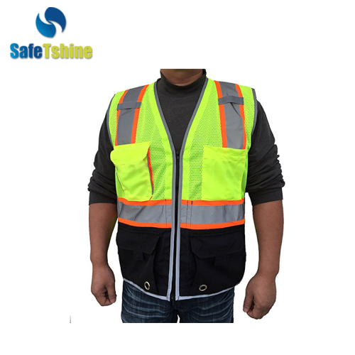 famous design his viz vest with pockets