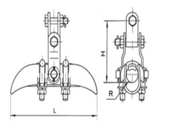 XGU Suspension Clamp U clevis 