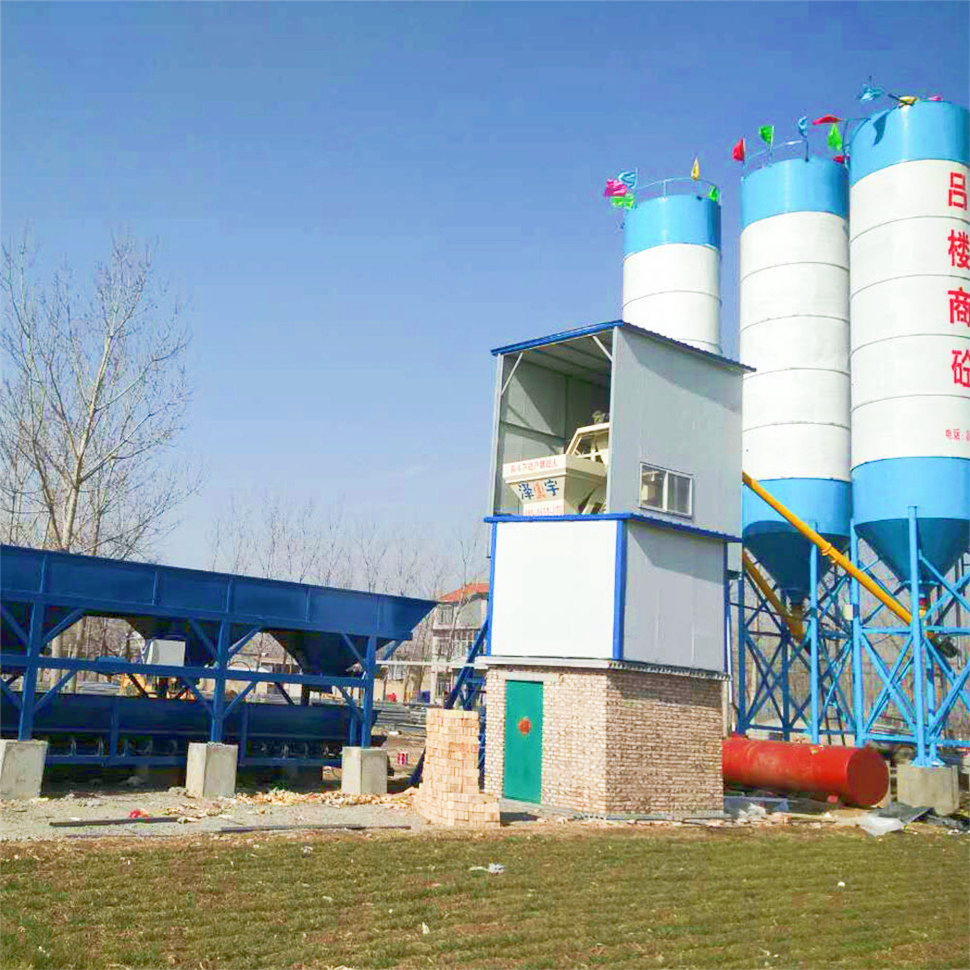 HZS25 factory direct concrete batching plant