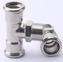 Stainless Steel Male Equal Tee Press Fitting