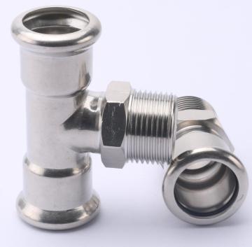 Stainless Steel Male Equal Tee Press Fitting